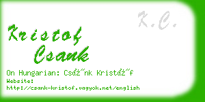 kristof csank business card